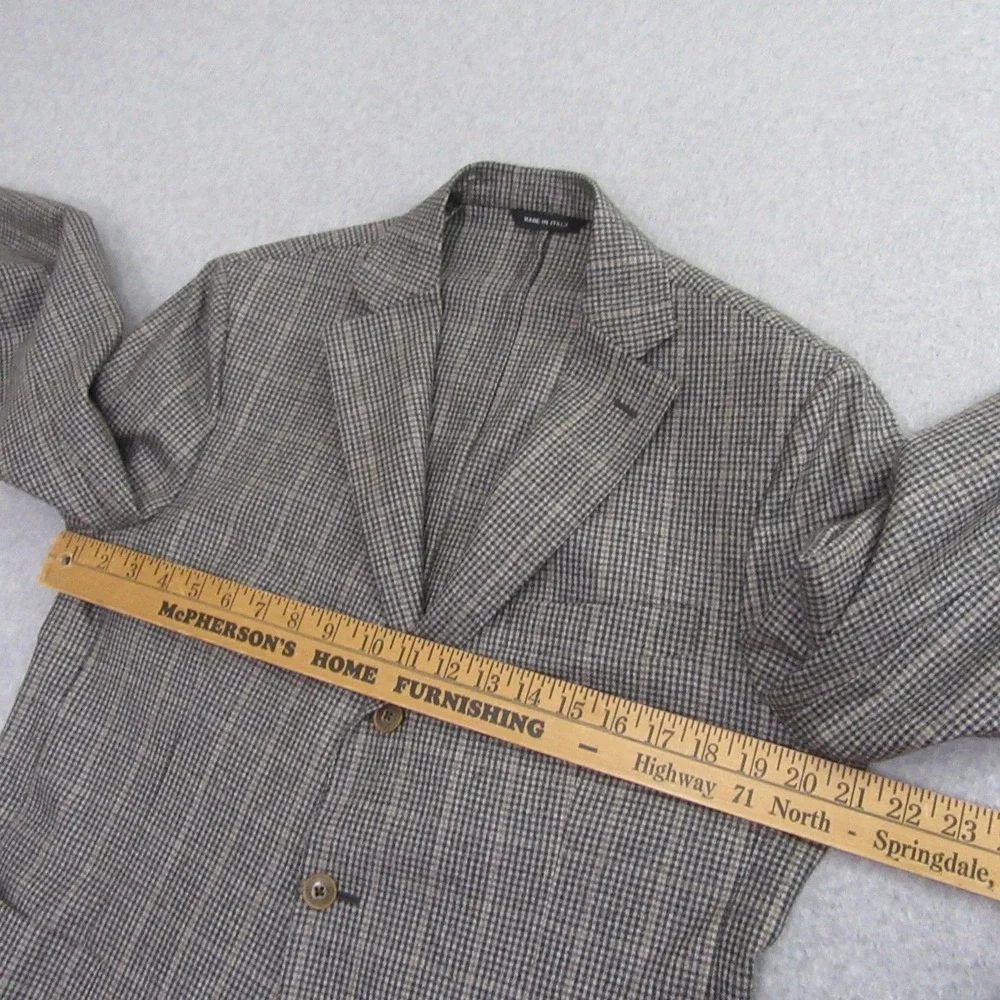 Maurizio Baldassari Unstructured 3 Button Sport Coat 40R / Gray Glen Plaid‎